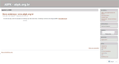 Desktop Screenshot of abpkbrasil.wordpress.com