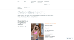 Desktop Screenshot of celebritiesheight.wordpress.com