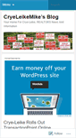 Mobile Screenshot of cryeleikemike.wordpress.com