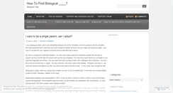 Desktop Screenshot of howtofindbiological.wordpress.com