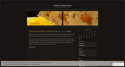 Desktop Screenshot of moderncuisineforum.wordpress.com