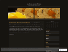 Tablet Screenshot of moderncuisineforum.wordpress.com