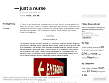 Tablet Screenshot of justanurse.wordpress.com