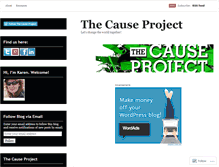 Tablet Screenshot of causeproject.wordpress.com