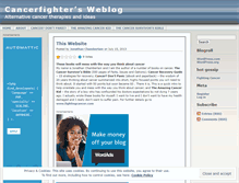 Tablet Screenshot of cancerfighter.wordpress.com