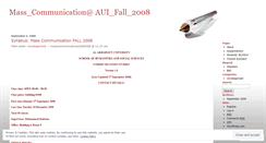 Desktop Screenshot of masscommunicationauifall2008.wordpress.com