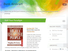 Tablet Screenshot of bookabstract.wordpress.com