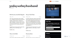 Desktop Screenshot of 30daysofmyhusband.wordpress.com