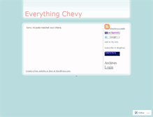 Tablet Screenshot of chevyfan.wordpress.com