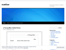 Tablet Screenshot of mattfaw.wordpress.com