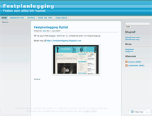 Tablet Screenshot of festplanlegging.wordpress.com