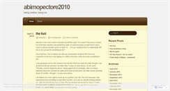 Desktop Screenshot of abimopectore2010.wordpress.com