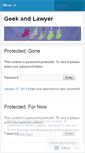 Mobile Screenshot of geekandlawyer.wordpress.com