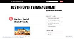 Desktop Screenshot of justpropertymanagement.wordpress.com