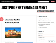 Tablet Screenshot of justpropertymanagement.wordpress.com