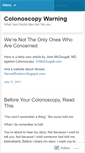 Mobile Screenshot of colonoscopywarning.wordpress.com