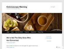 Tablet Screenshot of colonoscopywarning.wordpress.com