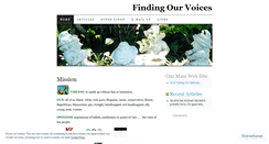 Desktop Screenshot of findingourvoices.wordpress.com