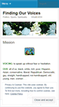 Mobile Screenshot of findingourvoices.wordpress.com
