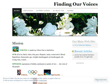Tablet Screenshot of findingourvoices.wordpress.com