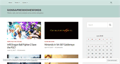 Desktop Screenshot of gonnapresssomewords.wordpress.com