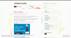 Desktop Screenshot of marieleslie.wordpress.com