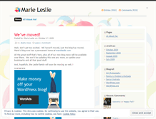 Tablet Screenshot of marieleslie.wordpress.com