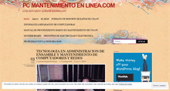 Desktop Screenshot of pcmantenimientoenlinea.wordpress.com