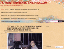 Tablet Screenshot of pcmantenimientoenlinea.wordpress.com