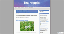 Desktop Screenshot of brainripples.wordpress.com