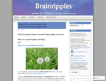 Tablet Screenshot of brainripples.wordpress.com