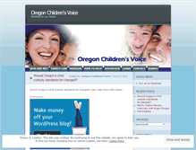Tablet Screenshot of oregonchildrensvoice.wordpress.com