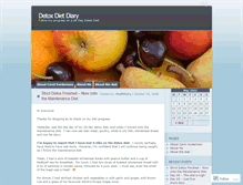 Tablet Screenshot of detoxdietdiary.wordpress.com