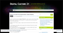 Desktop Screenshot of digitalculture21.wordpress.com