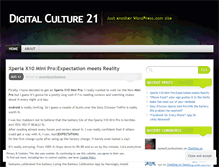 Tablet Screenshot of digitalculture21.wordpress.com