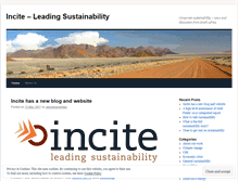 Tablet Screenshot of incitesustainability.wordpress.com