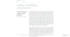 Desktop Screenshot of latexclothesinfo.wordpress.com