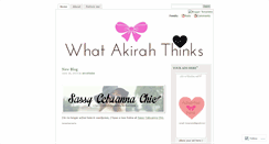 Desktop Screenshot of akirahbabe.wordpress.com