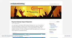 Desktop Screenshot of evolutionticketing.wordpress.com