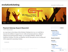 Tablet Screenshot of evolutionticketing.wordpress.com