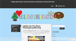 Desktop Screenshot of holidayobservations.wordpress.com