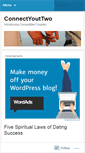 Mobile Screenshot of connectyoutwo.wordpress.com