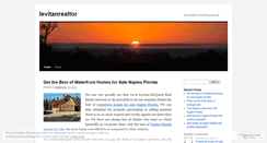 Desktop Screenshot of levitanrealtor.wordpress.com
