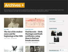 Tablet Screenshot of manchesterarchiveplus.wordpress.com