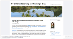 Desktop Screenshot of ictenhancedlearningandteaching.wordpress.com