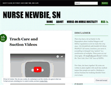 Tablet Screenshot of nursenewbie.wordpress.com