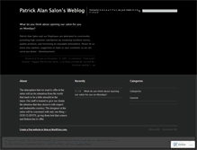 Tablet Screenshot of patrickalansalon.wordpress.com