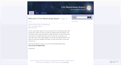Desktop Screenshot of freenumerologyreport.wordpress.com