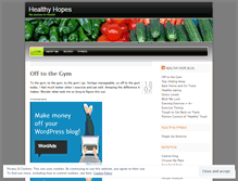 Tablet Screenshot of healthyhopes.wordpress.com