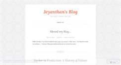 Desktop Screenshot of ijeyanthan.wordpress.com